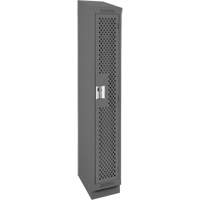 Clean Line Lockers, 12" x 12" x 82", Steel, Charcoal, Rivet (Assembled), Perforated OSI Industrial Sales