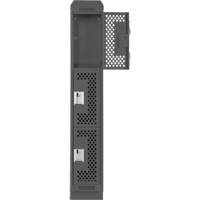 Clean Line Lockers, 3 -tier, 12" x 18" x 82", Steel, Charcoal, Rivet (Assembled), Perforated OSI Industrial Sales