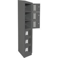 Assembled Lockerettes Clean Line Perforated Economy Lockers, 6 -tier, 18" x 72" x 12", Steel OSI Industrial Sales