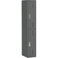 Concorde Heavy-Duty Lockers, 2 -tier, 12" x 18" x 72", Steel, Charcoal, Welded (Assembled) OSI Industrial Sales