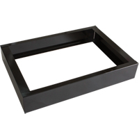 Base encastr&eacute;e pour casiers robustes enti&egrave;rement soud&eacute;e Concorde, 2 Blocs, 4" lo x 24" la x 17" p, Noir, Acier OSI Industrial Sales