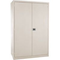 Deep Hi-Boy Storage Cabinet, Steel, 4 Shelves, 72" H x 36" W x 24" D, Beige OSI Industrial Sales