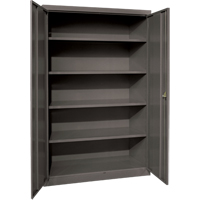 Deep Hi-Boy Storage Cabinet, Steel, 4 Shelves, 72" H x 36" W x 24" D, Charcoal OSI Industrial Sales