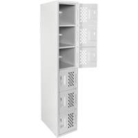 Clean Line Lockerettes, 6 -tier, 18" x 72" x 12", Steel OSI Industrial Sales