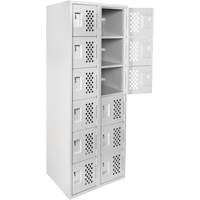 Clean Line Lockerettes, 6 -tier, Bank of 2, 18" x 72" x 12", Steel OSI Industrial Sales