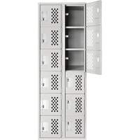 Clean Line Lockerettes, 6 -tier, Bank of 2, 18" x 72" x 12", Steel OSI Industrial Sales