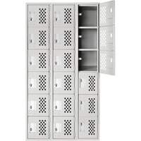 Clean Line Lockerettes, 6 -tier, Bank of 3, 18" x 72" x 12", Steel OSI Industrial Sales