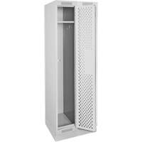 Clean Line Lockers, Bank of 2, 24" x 15" x 76", Steel, Grey, Rivet (Assembled), Perforated OSI Industrial Sales