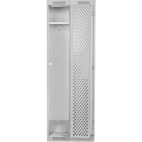 Clean Line Lockers, Bank of 2, 24" x 15" x 76", Steel, Grey, Rivet (Assembled), Perforated OSI Industrial Sales