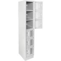 Assembled Lockerettes Clean Line Perforated Economy Lockers, 6 -tier, 18" x 72" x 12", Steel OSI Industrial Sales