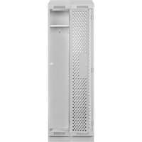 Clean Line Lockers, Bank of 2, 24" x 12" x 82", Steel, Grey, Rivet (Assembled), Perforated OSI Industrial Sales