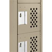 Clean-Line Perforated Lockerette, 6 -tier, 15" x 72" x 12", Steel OSI Industrial Sales