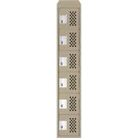 Clean-Line Perforated Lockerette, 6 -tier, 15" x 72" x 12", Steel OSI Industrial Sales