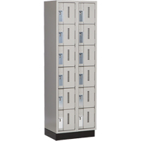 Casiers robustes Concorde, 6 niveaux, Bloc de 2, 24" x 18" x 76", Acier, Gris, Soud&eacute; (assembl&eacute;) OSI Industrial Sales