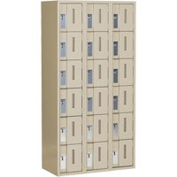Concorde Heavy-Duty Lockers, 6 -tier, Bank of 3, 36" x 18" x 72", Steel, Beige, Welded (Assembled) OSI Industrial Sales