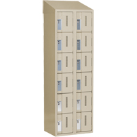 Concorde Heavy-Duty Lockers, 6 -tier, Bank of 2, 24" x 18" x 78", Steel, Beige, Welded (Assembled) OSI Industrial Sales