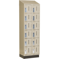 Concorde Heavy-Duty Lockers, 6 -tier, Bank of 2, 24" x 18" x 82", Steel, Beige, Welded (Assembled) OSI Industrial Sales