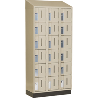 Concorde Heavy-Duty Lockers, 6 -tier, Bank of 3, 36" x 18" x 82", Steel, Beige, Welded (Assembled) OSI Industrial Sales