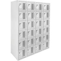 Clean Line Lockerettes, 6 -tier, Bank of 4, 18" x 72" x 12", Steel OSI Industrial Sales