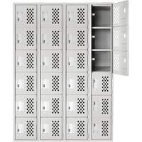 Clean Line Lockerettes, 6 -tier, Bank of 4, 18" x 72" x 12", Steel OSI Industrial Sales