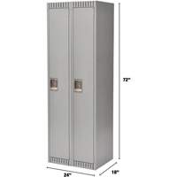 Casiers, Bloc de 2, 24" x 18" x 72", Acier, Gris, D&eacute;mont&eacute; OSI Industrial Sales