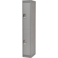 Lockers, 2 -tier, 12" x 18" x 72", Steel, Grey, Knocked Down OSI Industrial Sales