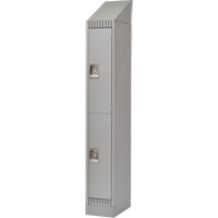 Lockers, 2 -tier, 12" x 18" x 86", Steel, Grey, Knocked Down OSI Industrial Sales