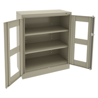 C-Thru Counter High Cabinet, Steel, 2 Shelves, 42" H x 36" W x 18" D OSI Industrial Sales