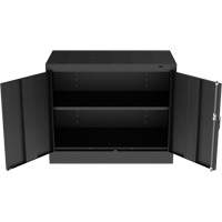 Standard Desk-High Cabinet, Steel, 30" H x 36" W x 18" D, Black OSI Industrial Sales