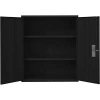 Lo-Boy Storage Cabinet, Steel, 2 Shelves, 42" H x 36" W x 18" D, Black OSI Industrial Sales