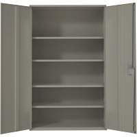 Extra Wide Hi-Boy Storage Cabinet, Steel, 4 Shelves, 72" H x 48" W x 24" D, Grey OSI Industrial Sales