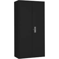 Hi-Boy Storage Cabinet, Steel, 4 Shelves, 72" H x 36" W x 18" D, Black OSI Industrial Sales