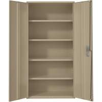 Hi-Boy Storage Cabinet, Steel, 4 Shelves, 72" H x 36" W x 18" D, Beige OSI Industrial Sales