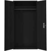 Armoire garde-robe, Acier, 36" la x 18" p x 72" h, Noir OSI Industrial Sales