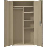 Combination Storage Cabinet, Steel, 6 Shelves, 72" H x 36" W x 18" D, Beige OSI Industrial Sales