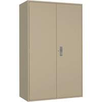 Extra Wide Hi-Boy Storage Cabinet, Steel, 4 Shelves, 72" H x 48" W x 24" D, Beige OSI Industrial Sales