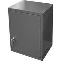 Wall-Mounted Cabinet, 27" H x 13-11/16" W x 18" D, 2 Shelves, Steel, Grey OSI Industrial Sales