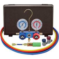 Automotive Manifold Gauge Set with Mini Dye Injector & Manual Couplers OSI Industrial Sales