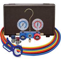 Dual Manifold Gauge Set with Manual Couplers & 3-in-1 Side Mount Can Tap Valve OSI Industrial Sales