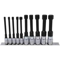 Metric Hex Socket Bit Set with Reduced Shank, 10 Pieces, 1/4"/3/8" Drive Size OSI Industrial Sales