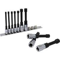 Metric Hex Socket Bit Set with Reduced Shank, 10 Pieces, 1/4"/3/8" Drive Size OSI Industrial Sales