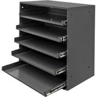 Compartment Box Cabinet, Steel, 5 Slots, 20-1/2" W x 12-1/2" D x 21" H, Grey OSI Industrial Sales