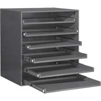 Compartment Box Cabinet, Steel, 6 Slots, 20-5/16" W x 15-15/16" D x 21-7/8" H, Grey OSI Industrial Sales