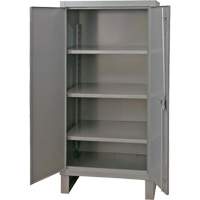 Armoire tr&egrave;s robuste, Acier, 3 Tablettes, 66" h x 36" la x 24" P, Gris OSI Industrial Sales