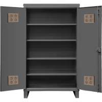 Armoire ext&eacute;rieure robuste, Acier, 4 Tablettes, 78" h x 48" la x 24" P, Gris OSI Industrial Sales