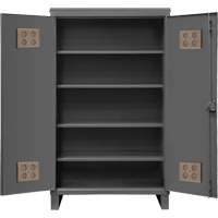 Armoire ext&eacute;rieure robuste, Acier, 4 Tablettes, 78" h x 60" la x 24" P, Gris OSI Industrial Sales