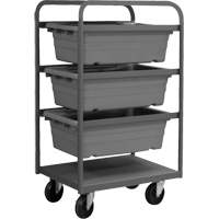 Mobile Tub Rack, Double-sided, 3 bins, 26" W x 18" D x 42" H OSI Industrial Sales