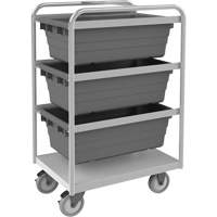 Mobile Tub Rack, Double-sided, 3 bins, 26" W x 18" D x 42" H OSI Industrial Sales