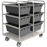 Mobile Tub Rack, Double-sided, 6 bins, 26" W x 36" D x 42" H OSI Industrial Sales