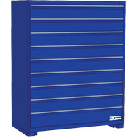 Armoire &agrave; tiroirs modulaire, 9 tiroirs, 24" la x 28" p x 60" h, Bleu OSI Industrial Sales